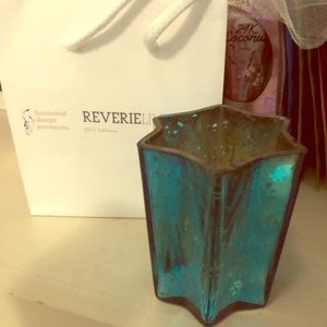 Blue candle holder